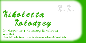 nikoletta kolodzey business card